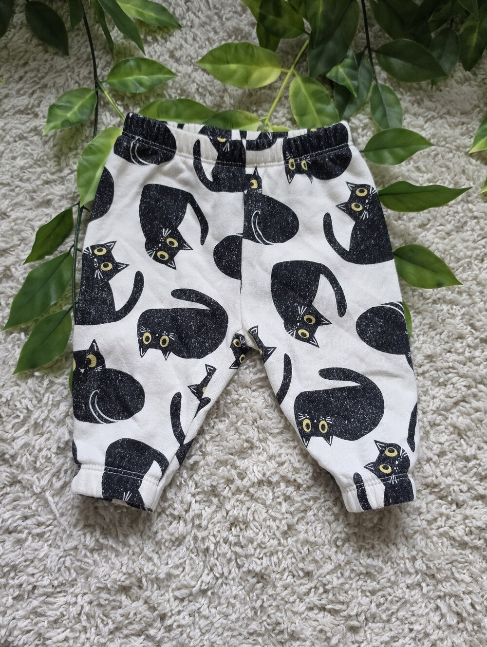 Baby Boy Black Cat Pants (0-3 Months)